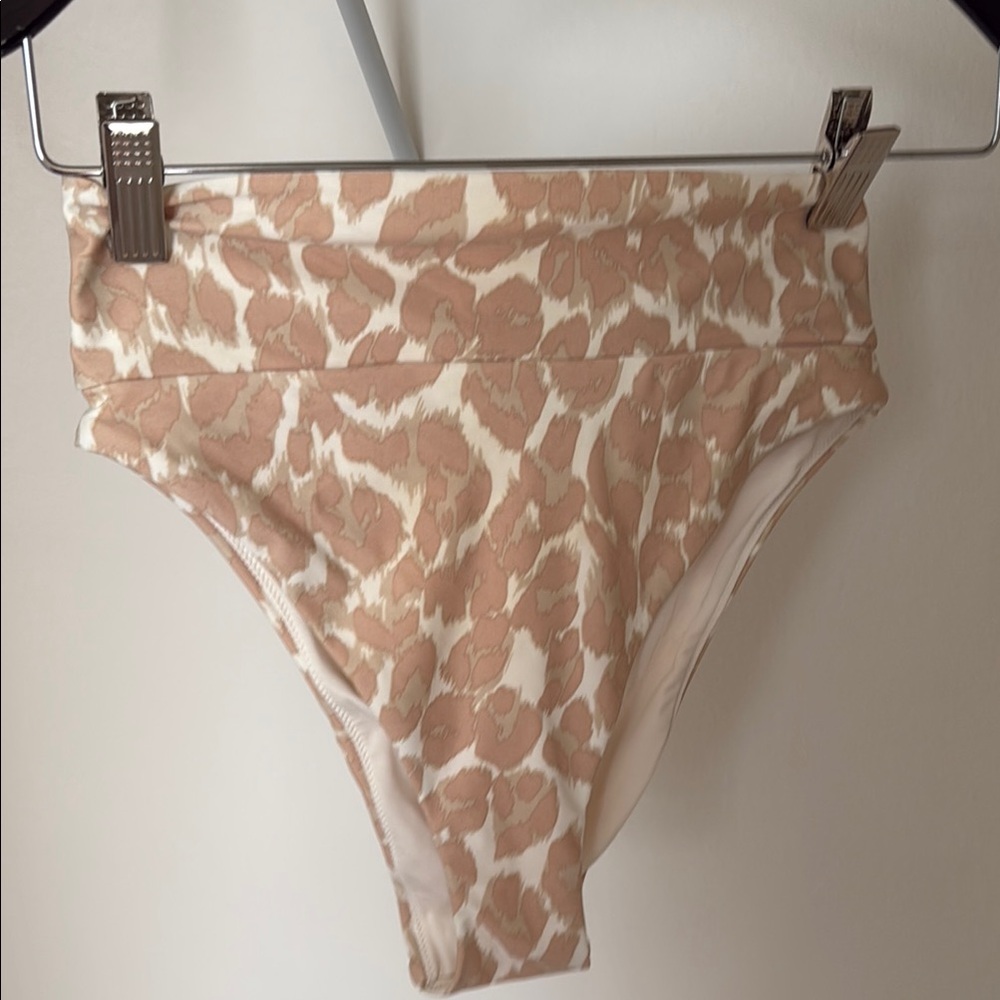 Aerie Tan and Cream Print Bikini